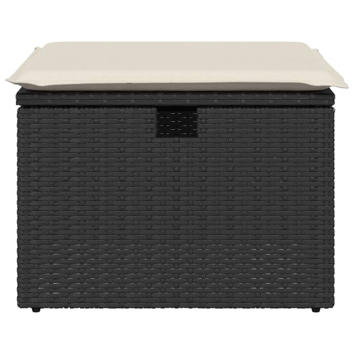 Gartenhocker mit Kissen Poly-Rattan 55x55cm - bis zu 33% Rabatt