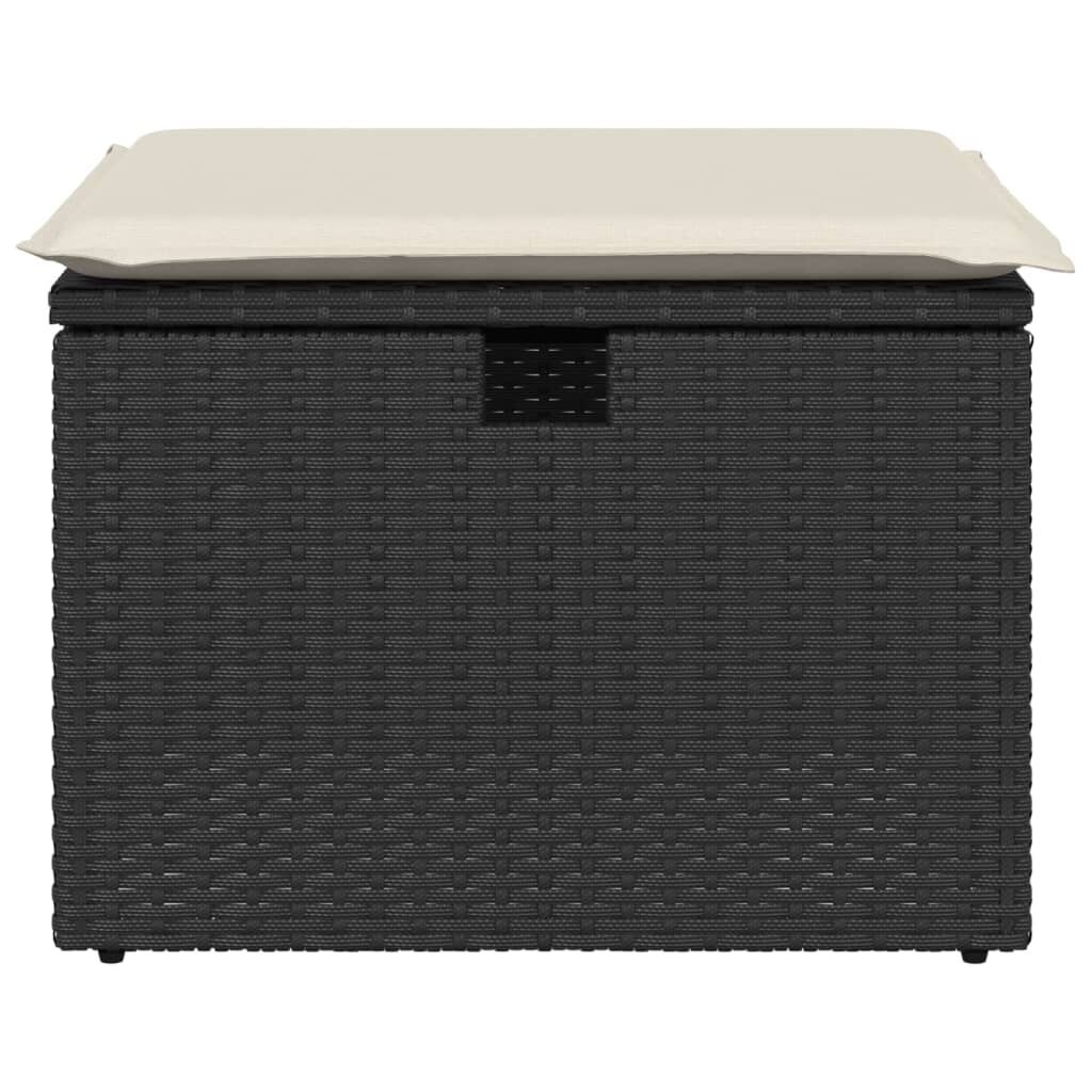 Gartenhocker mit Kissen Poly-Rattan 55x55cm - bis zu 33% Rabatt
