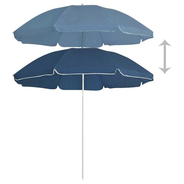 Gartenschirm 180 cm Blau - höhenverstellbar - bis zu 31% sparen
