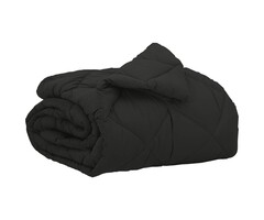 Vidaxl Ganzjahres-Bettdecke Mikrofaser Schwarz 220 x 135 cm - bis zu 59% sparen