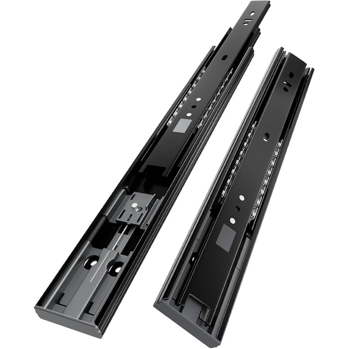 Schubladenschienen 400 mm - 5 Paar - 45 kg - Schwarz - bis zu 29% Rabatt