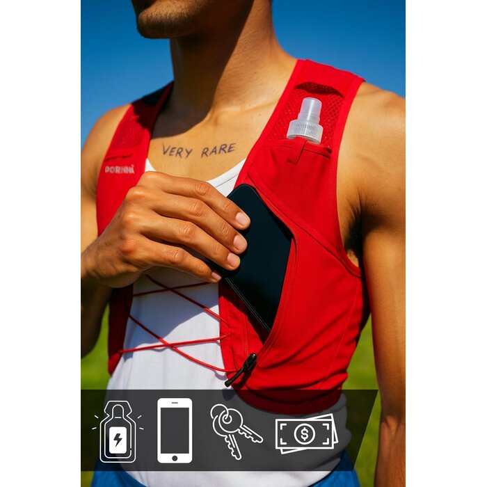 Trailrunning-Trinkweste in Rot inkl. 2 Soft Flasks - bis zu 33% reduziert