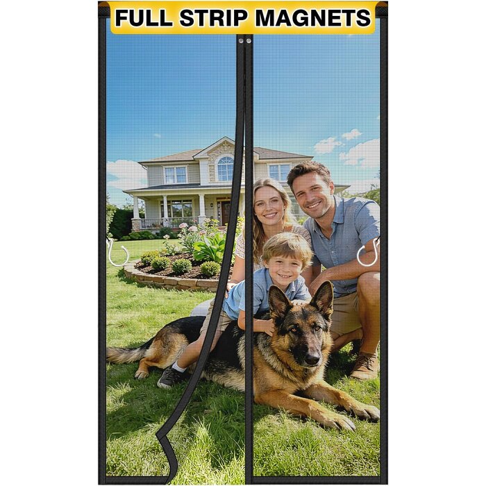 Magnet-Fliegengitter 100x210 cm - Weiß - Insektenschutz bis zu 28% reduziert