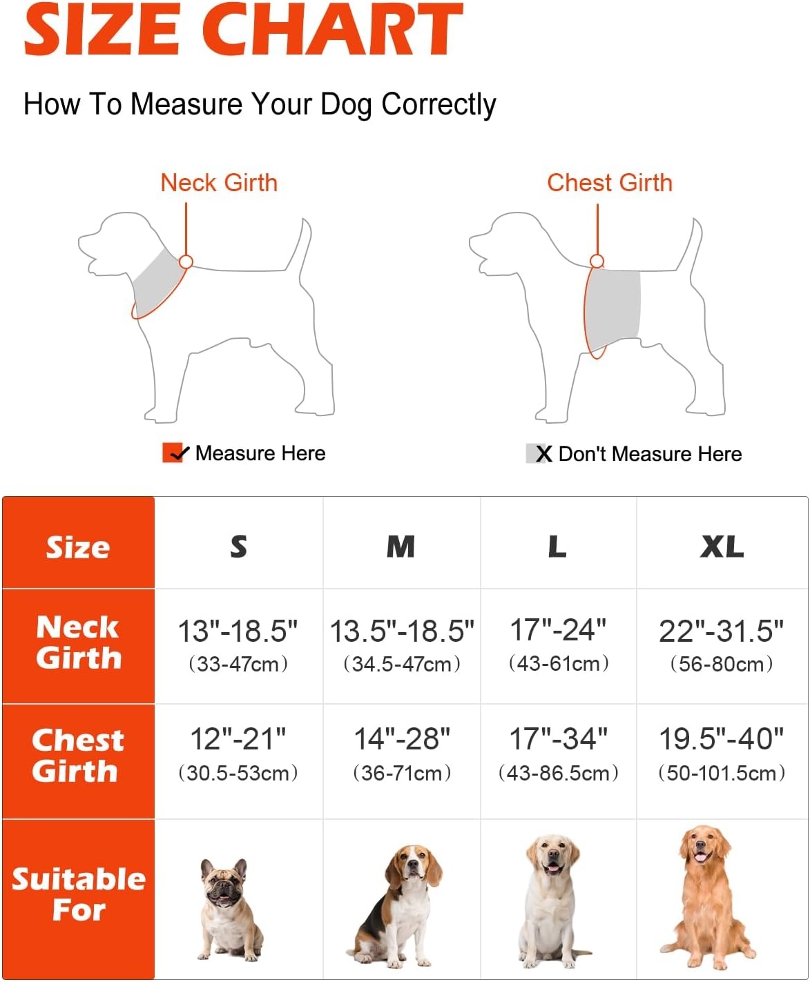 Leuchtendes No-Pull Hundegeschirr | Größe L | Orange | Bis zu 31% Rabatt