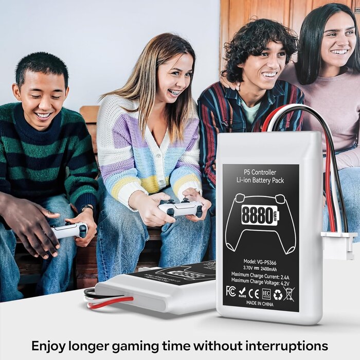 Ersatz-Akku für PS5 Controller 2er-Set | Bis zu 26% Rabatt