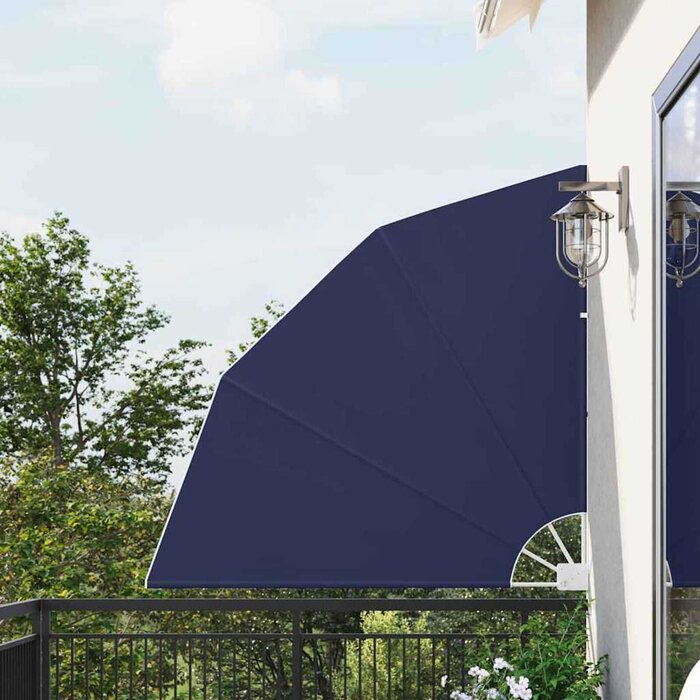 Fächer-Balkon-Sichtschutz 140x140cm marineblau - bis zu 31% sparen
