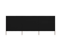 Vidaxl 3-teiliger Windschutz 400x160 cm in Schwarz - jetzt bis zu 33% sparen