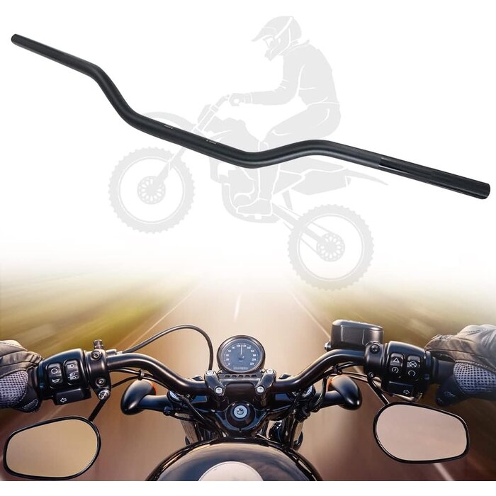 Universal Motorradlenker 22 mm Aluminium - Schwarz - bis zu 32% reduziert