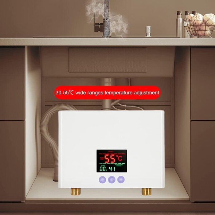 Elektrischer Durchlauferhitzer 3 kW mit LED, bis zu 34% sparen