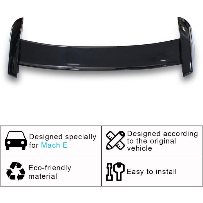 Dachspoiler GT-Stil für E-SUV - Glänzend Schwarz - bis zu 35% Rabatt