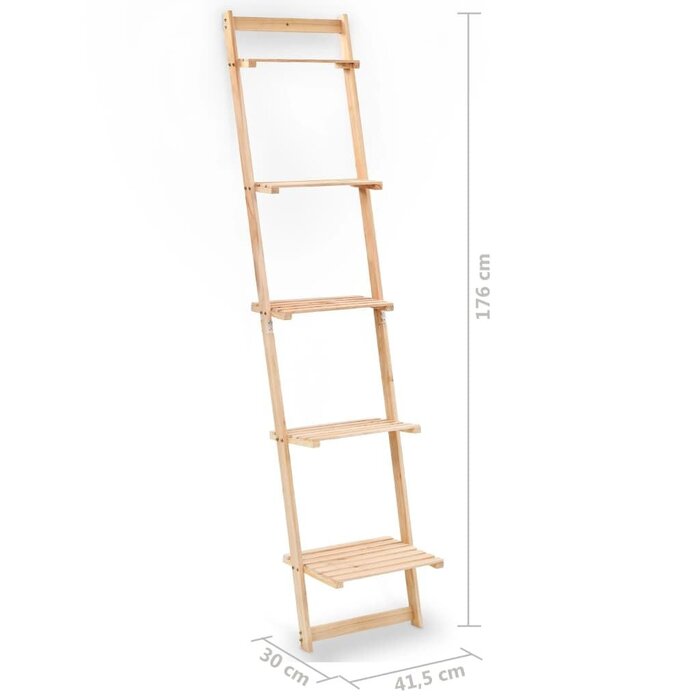 Leiter-Wandregal aus Zedernholz, 41,5x30x176 cm - bis zu 32% sparen
