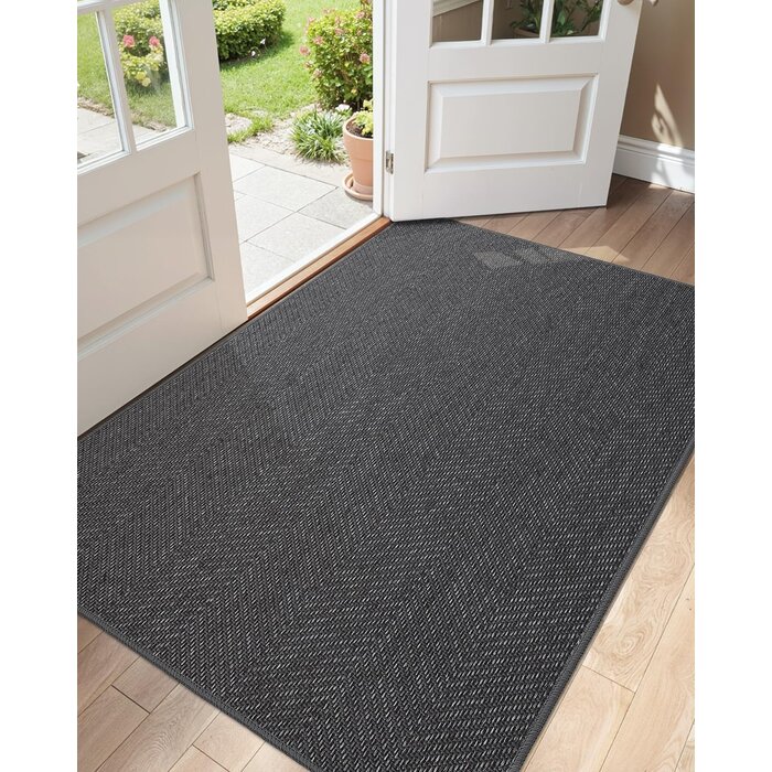 Rutschfeste Fußmatte 122 x 183 cm Dunkelgrau - Jetzt bis zu 29% sparen