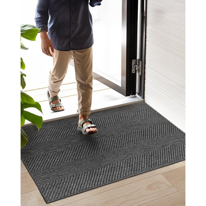 Rutschfeste Fußmatte 122 x 183 cm Dunkelgrau - Jetzt bis zu 29% sparen