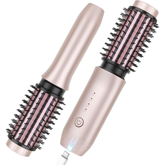Kabellose Lockenbürste mit Ionen-Technologie, Pink - Jetzt bis zu 33% sparen