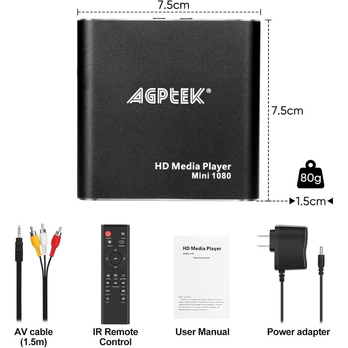 Kompakter Full-HD Media Player - HDMI & AV - Jetzt bis zu 33% günstiger
