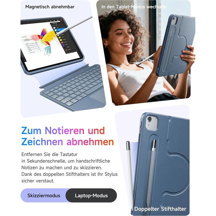 Hou iPad 10.2 Tastaturhülle mit Trackpad & RGB - bis zu 34% Rabatt sparen