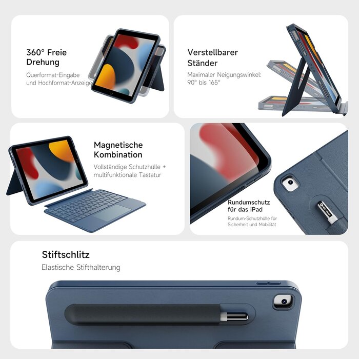 Hou iPad 10.2 Tastaturhülle mit Trackpad & RGB - bis zu 34% Rabatt sparen