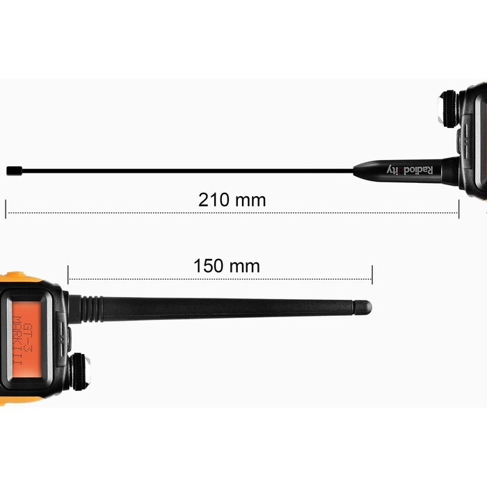 Dualband Walkie Talkie mit 8W Sendeleistung - Orange - bis zu 28% Rabatt