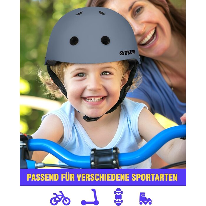 Multi-Sport Helm für Kinder & Jugendliche - Verstellbar - bis zu 26% Rabatt