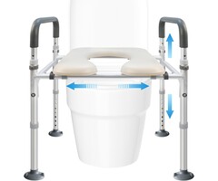 Toilettenstützgestell mit Armlehnen, höhenverstellbar bis 180 kg - bis zu 35% Rabatt
