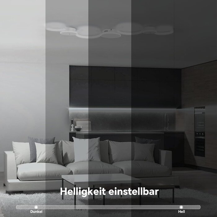 Moderne 7-flammige LED-Deckenleuchte, dimmbar, bis zu 34% Rabatt