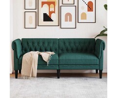 Vidaxl Chesterfield 2-Sitzer Sofa Dunkelgrün - Bis zu 35% Rabatt
