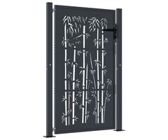 Vidaxl Exklusives Gartentor Bambus-Design 105x155 cm Anthrazit - bis zu 35% Rabatt