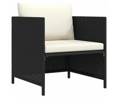 Vidaxl Modulare Gartenbank aus Poly-Rattan Schwarz - jetzt bis zu 33% reduziert
