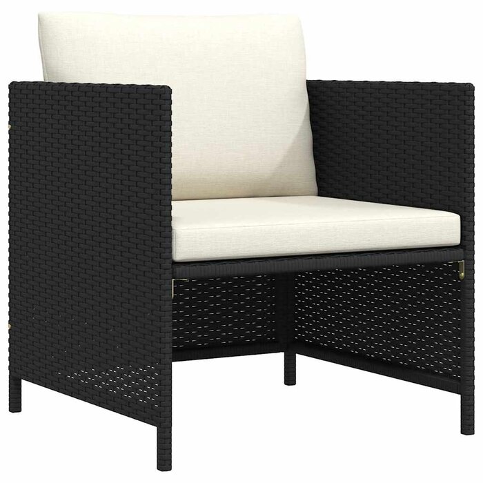 Vidaxl Modulare Gartenbank aus Poly-Rattan Schwarz - jetzt bis zu 33% reduziert