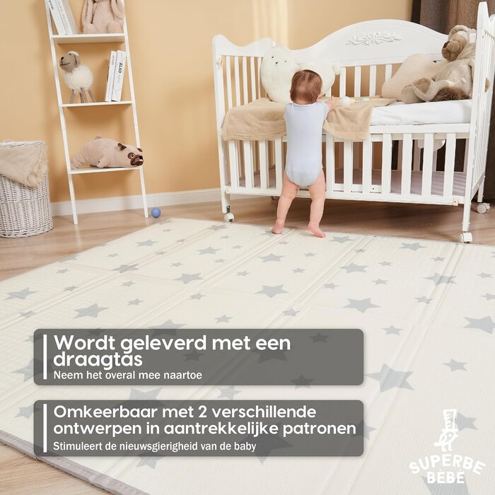 XXL Spielmatte für Babys, 180x200cm - Faltbar & Rutschfest - bis zu 29% Rabatt