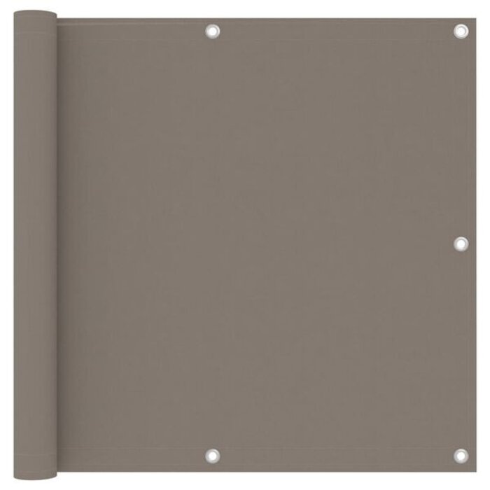 Vidaxl Balkonsichtschutz 90x500 cm in Taupe - Wetterfest - bis zu 31% reduziert