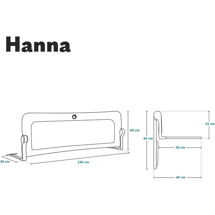 Bettgitter für Kinder 150x66cm, Klappbar & Sicher - Bis zu 29% Rabatt