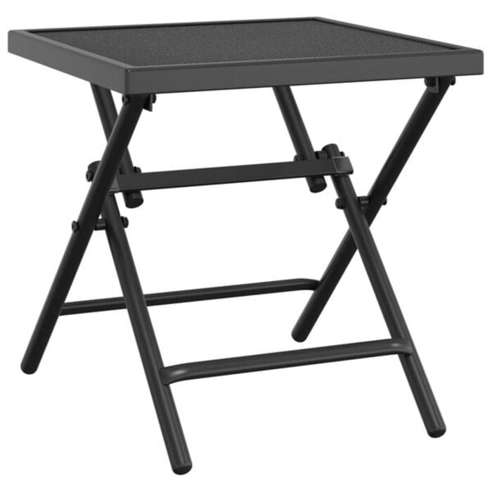 Vidaxl Klappbarer Gartentisch aus Stahl, Anthrazit, 38x38x38 cm - bis zu 32% sparen
