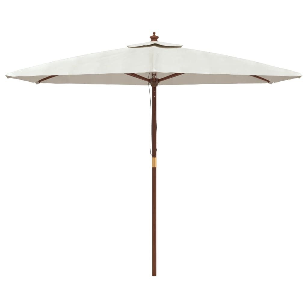 Vidaxl Sonnenschirm mit Holzstock 299x240 cm Sandfarben - bis zu 34% sparen!