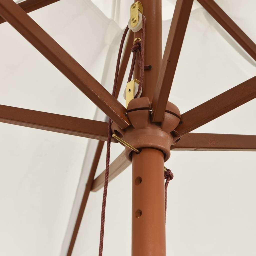 Vidaxl Sonnenschirm mit Holzstock 299x240 cm Sandfarben - bis zu 34% sparen!