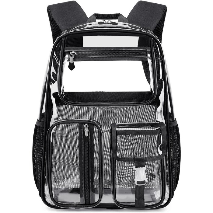 Transparenter Rucksack für Sicherheitskontrollen - Grau, bis zu 27% sparen