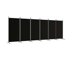 Vidaxl Großer Raumteiler 520x180 cm, 6 Paneele, Schwarz - Jetzt bis zu 34% sparen