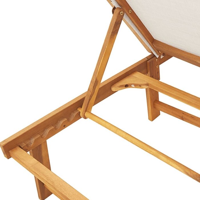Vidaxl Sonnenliege Akazienholz & Textilen Grau - bis zu 35% Rabatt