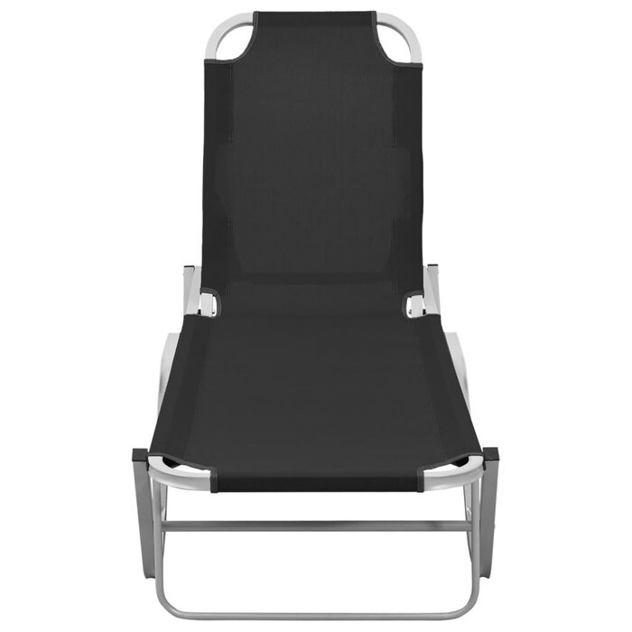 Vidaxl Aluminium Sonnenliege Schwarz 190 cm - bis zu 35% Rabatt