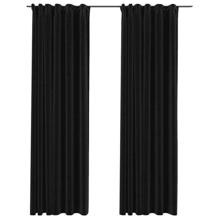 Vidaxl Verdunkelungsvorhänge Leinenoptik Anthrazit 140x225cm - bis zu 27% sparen