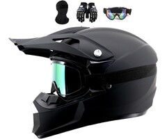 Full-Face Motocross-Helm Set Schwarz - Größe L - bis zu 33% reduziert