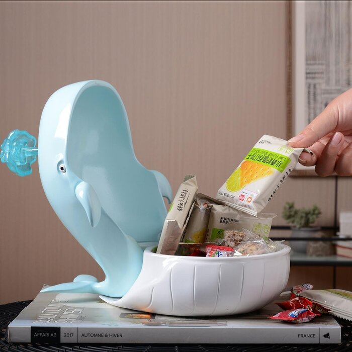 Dekorative Walfisch-Aufbewahrungsdose, Blau, 23 cm - bis zu 29% reduziert