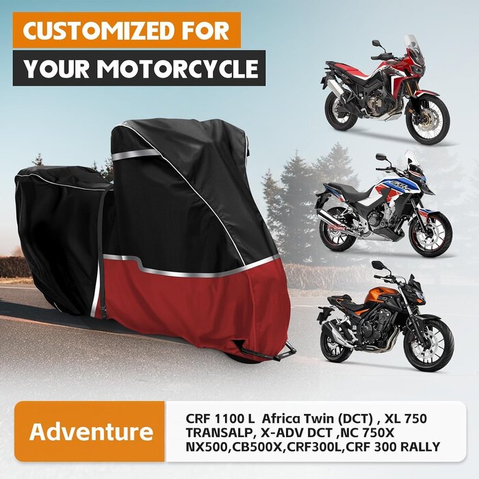 Robuste Motorrad-Abdeckplane für Adventure-Bikes - jetzt bis zu 33% sparen