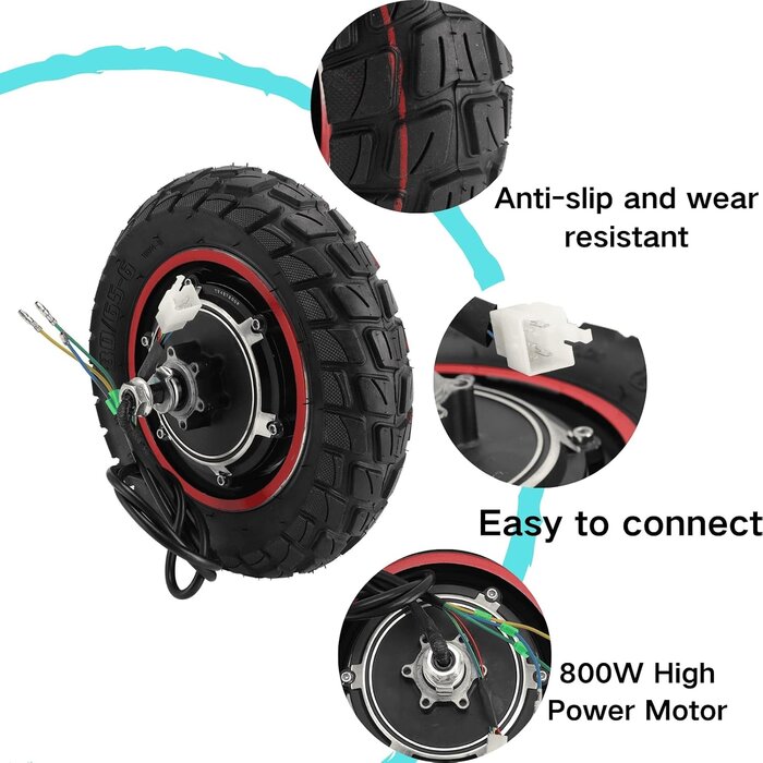 E-Scooter Nabenmotor 48V 800W - 10 Zoll - Hinterrad - bis zu 30% Rabatt