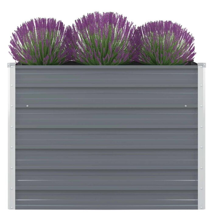 Vidaxl Hochbeet 100x100x77 cm aus verzinktem Stahl Grau - bis zu 33% reduziert