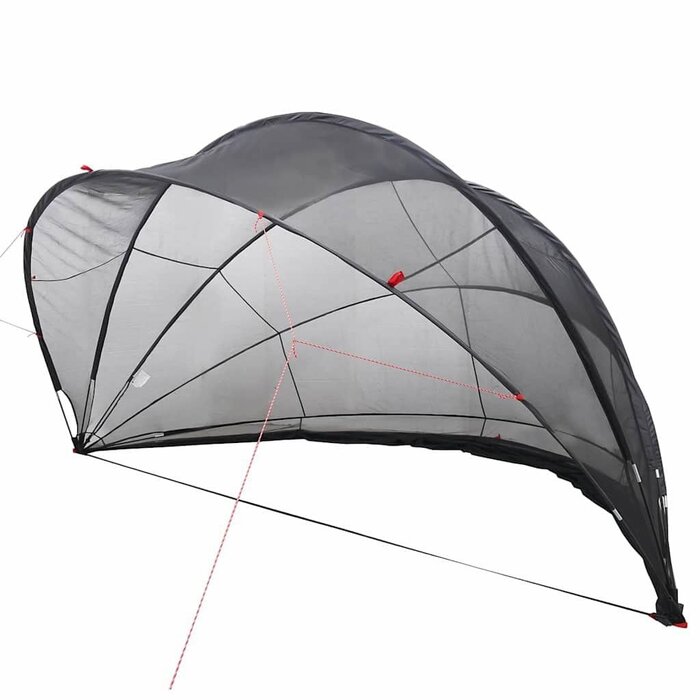 Vidaxl Poolüberdachung 472x460x229 cm - Schwarz - bis zu 35% Rabatt