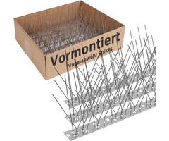 Vogelabwehr-Spikes Edelstahl 10,56m - Tierfreundlich & vormontiert - bis zu 29%