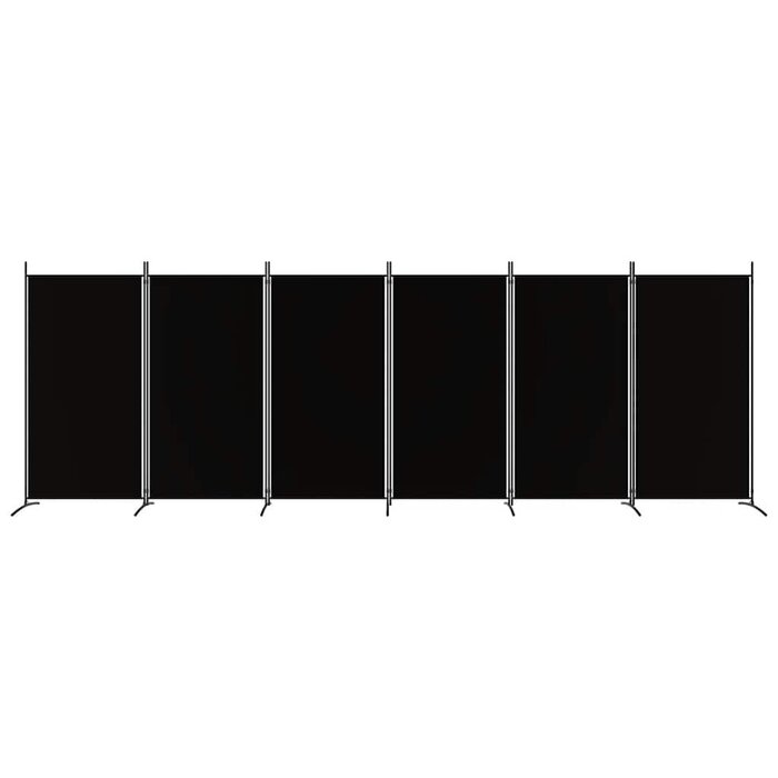Vidaxl Spanische Wand 6-teilig 520x180cm Schwarz - jetzt bis zu 34% günstiger