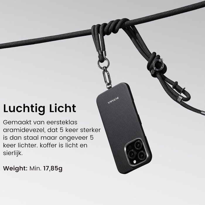 Ultradünne Aramidfaser Hülle für iPhone 16 Pro - MagSafe kompatibel - bis zu 28%