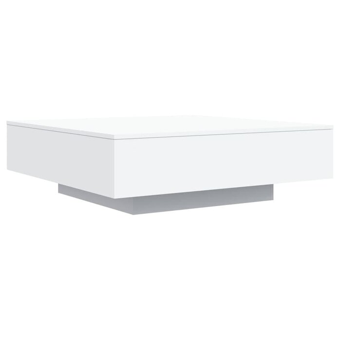 Vidaxl Moderner LED-Couchtisch Weiß 100x100 cm - jetzt bis zu 71 % sparen
